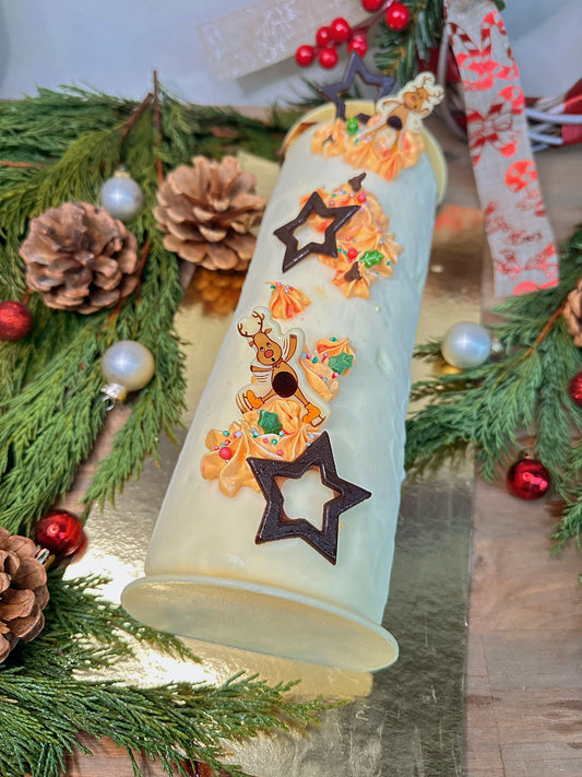 Vanilla ice cream and mocha ice cream